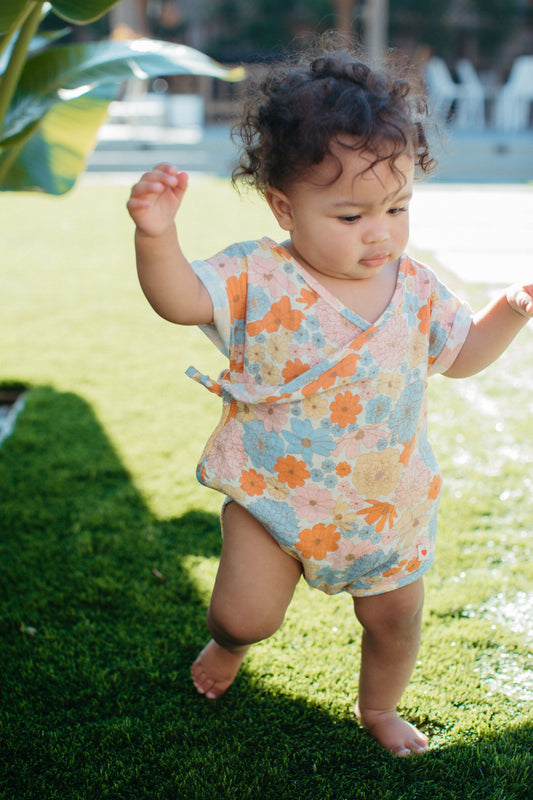 Muslin Wrap-Front Bubble - Wildflower Picnic