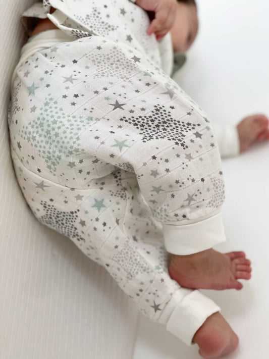 Organic Baby Muslin Top Pant Set - Twinkle Stars