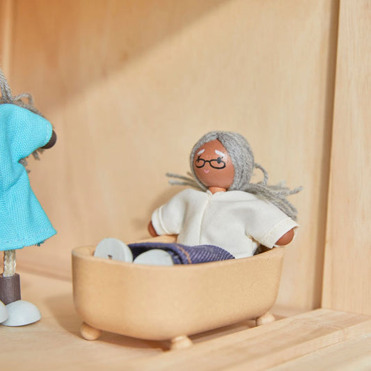 Grandmother Dollhouse Figure - Medium Skin Tone