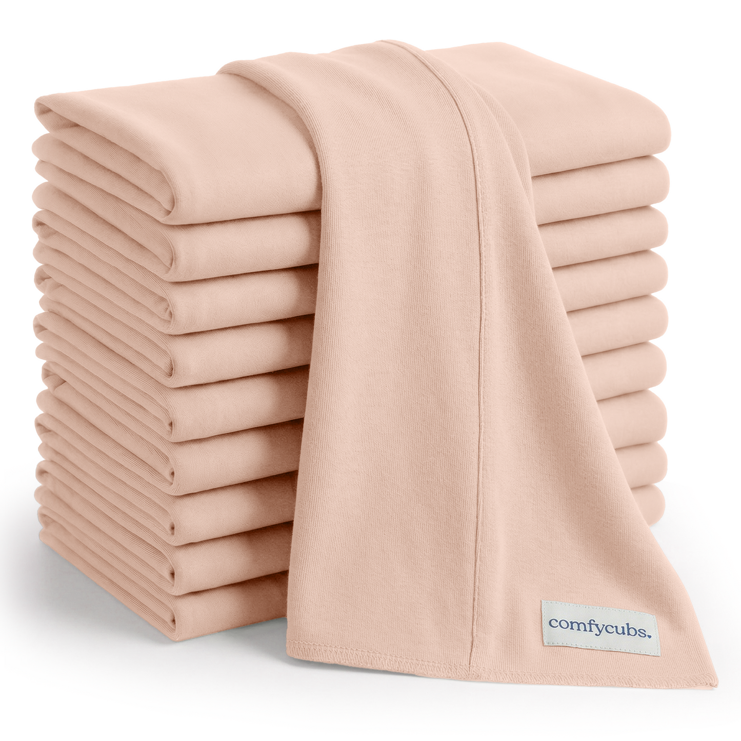 Cotton Burp Cloths in Blush