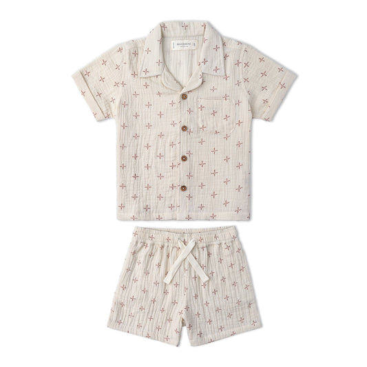 Organic Shirt & Shorts Set - Cross
