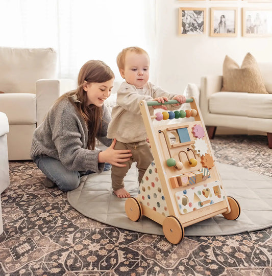 Tiny LandĀ® Versatile Natural Wooden Baby Walker