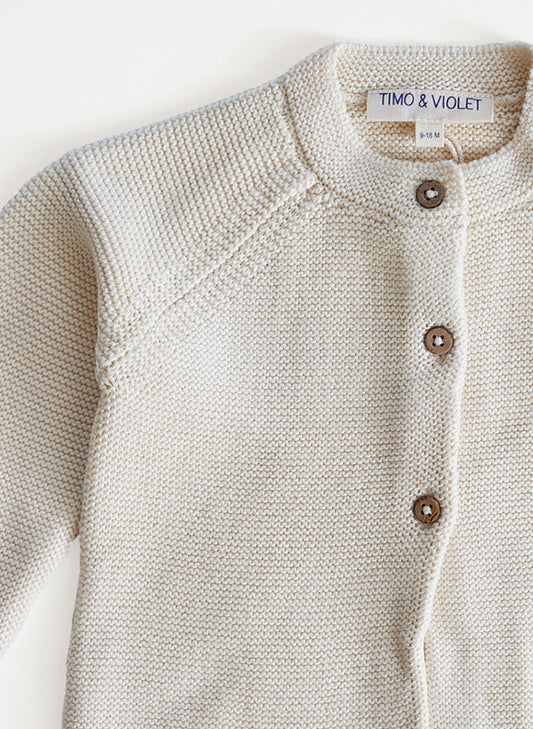 Baby Ivory Knit Cardigan