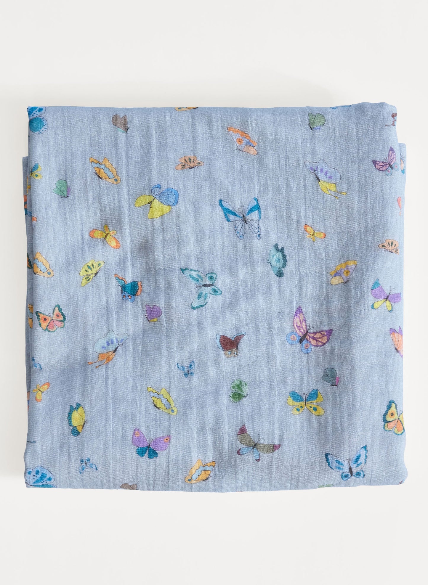 Blue Madame Butterfly Shawl Blanket