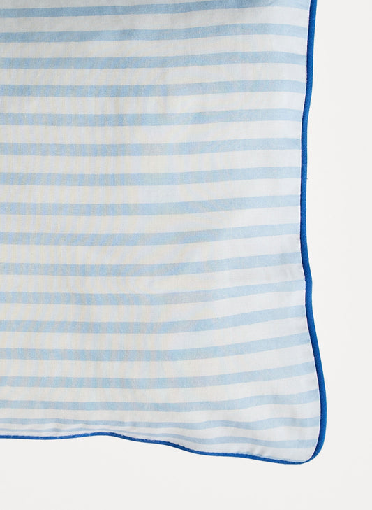 Blue & White Striped Toddler Pillow Case