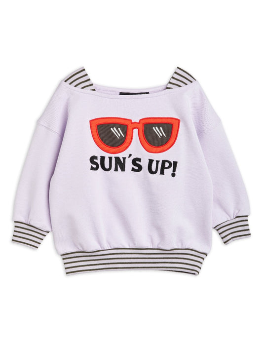 Purple Sun's Up Embroidered Sweatshirt