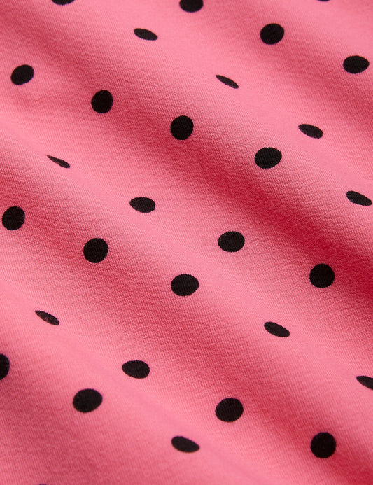 Pink Polka Dot Biker Shorts