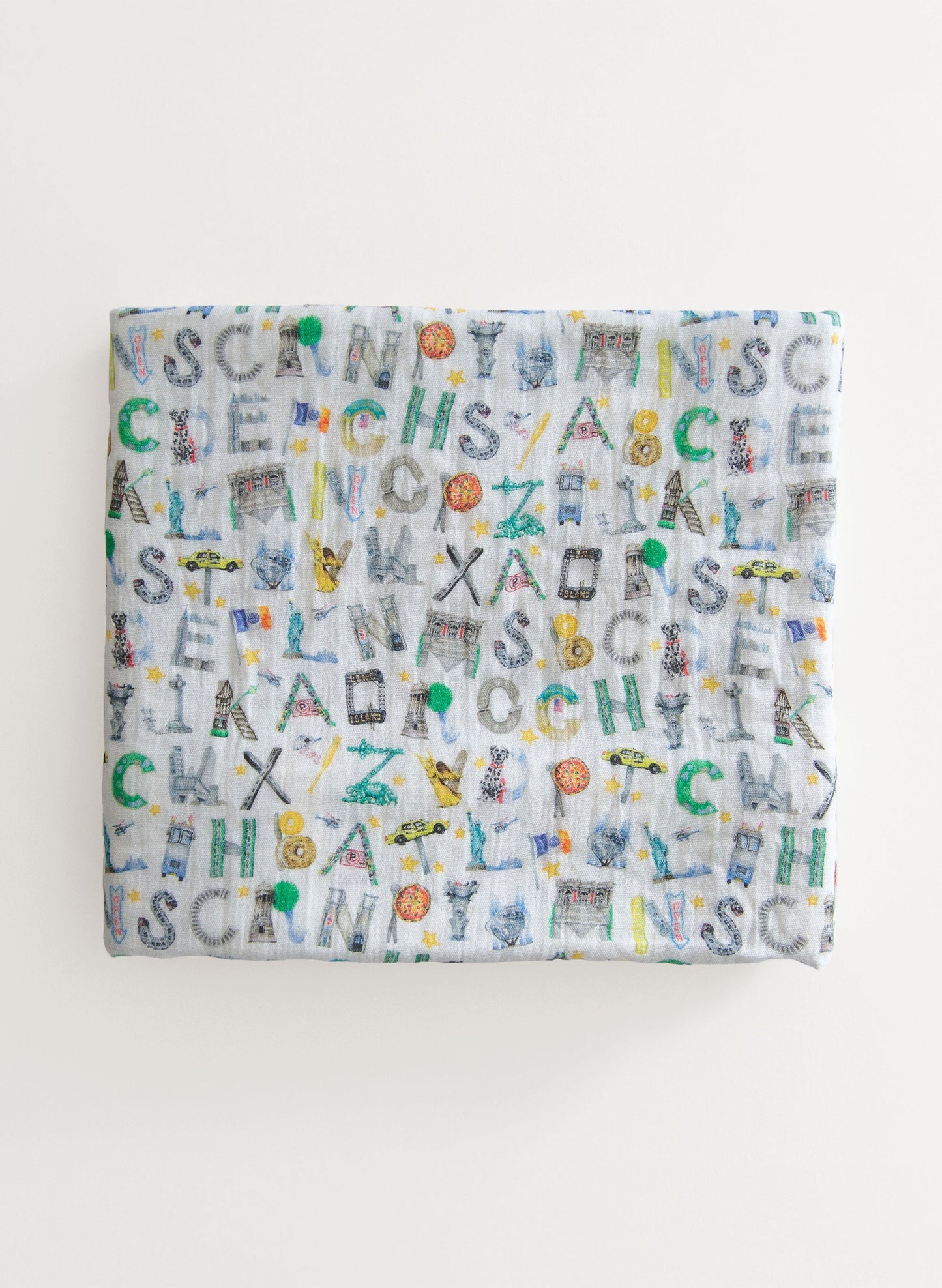 NYC Alphabet Soup Shawl Blanket