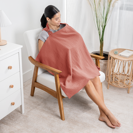 Muslin Nursing Cover, Pack of 1 in Dusty Rose