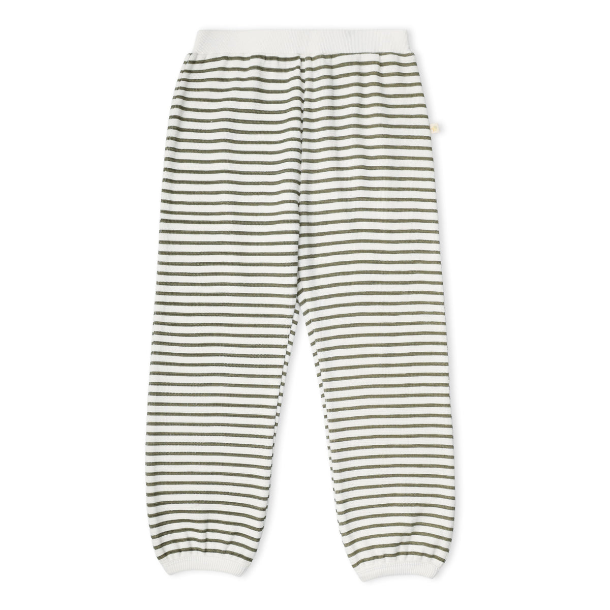 Organic Tee & Pant Slouch Set - Olive Stripes