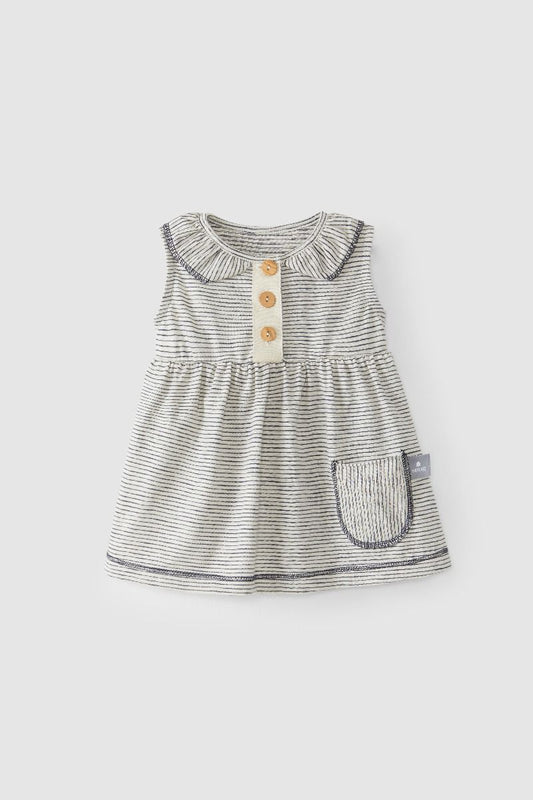Organic Cotton Sleeveless Striped Baby Dress
