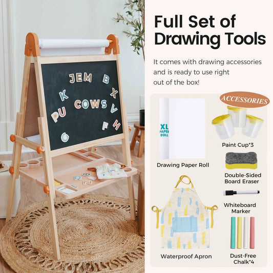 Tiny LandĀ® Caramel Magnitales Easel for Kids