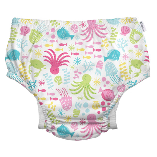 Classic Eco Snap Swim Diaper with Gusset, Sea Pals