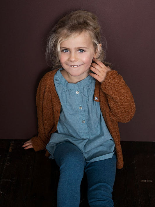 Organic Cotton Textured Cardigan, Desert