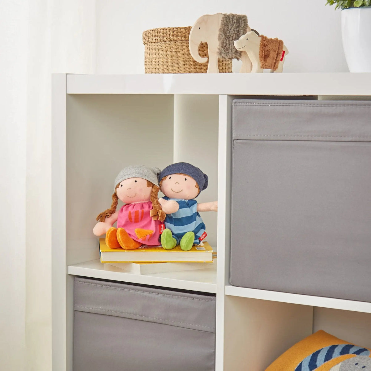 Plush Doll with Blue Outfit