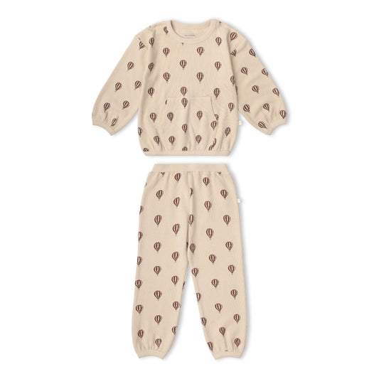 Organic Tee & Pant Slouch Set - Ballon Voyage