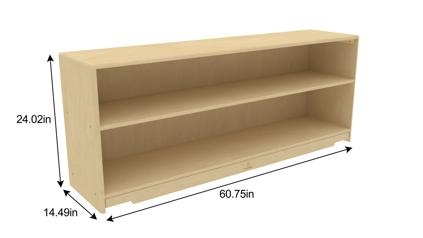Montessori Classroom Shelf - 5' x 24" - Closed Back