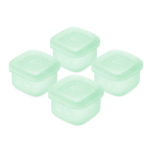 Silicone Baby Food Storage Containers, Freezer-Safe (4-Pack)