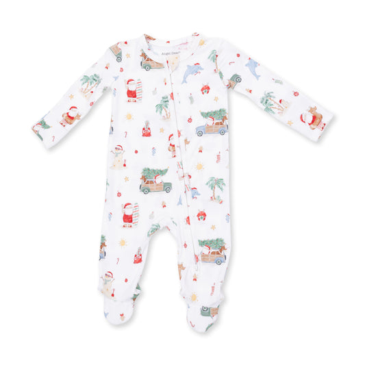Beach Christmas - Bamboo - 2 Way Zipper Footie