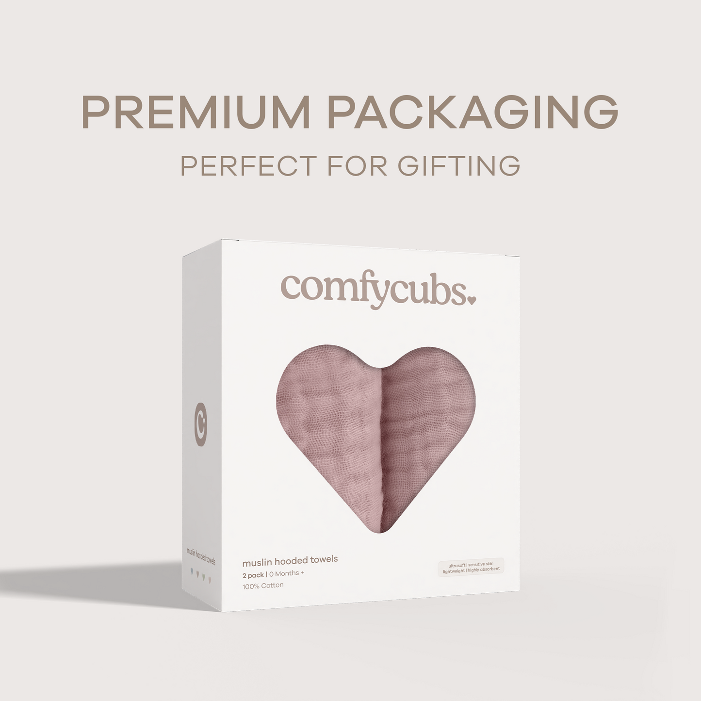 Baby Hooded Towels in Mauve