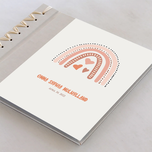 Baby's First Memory Book, Boho Rainbow