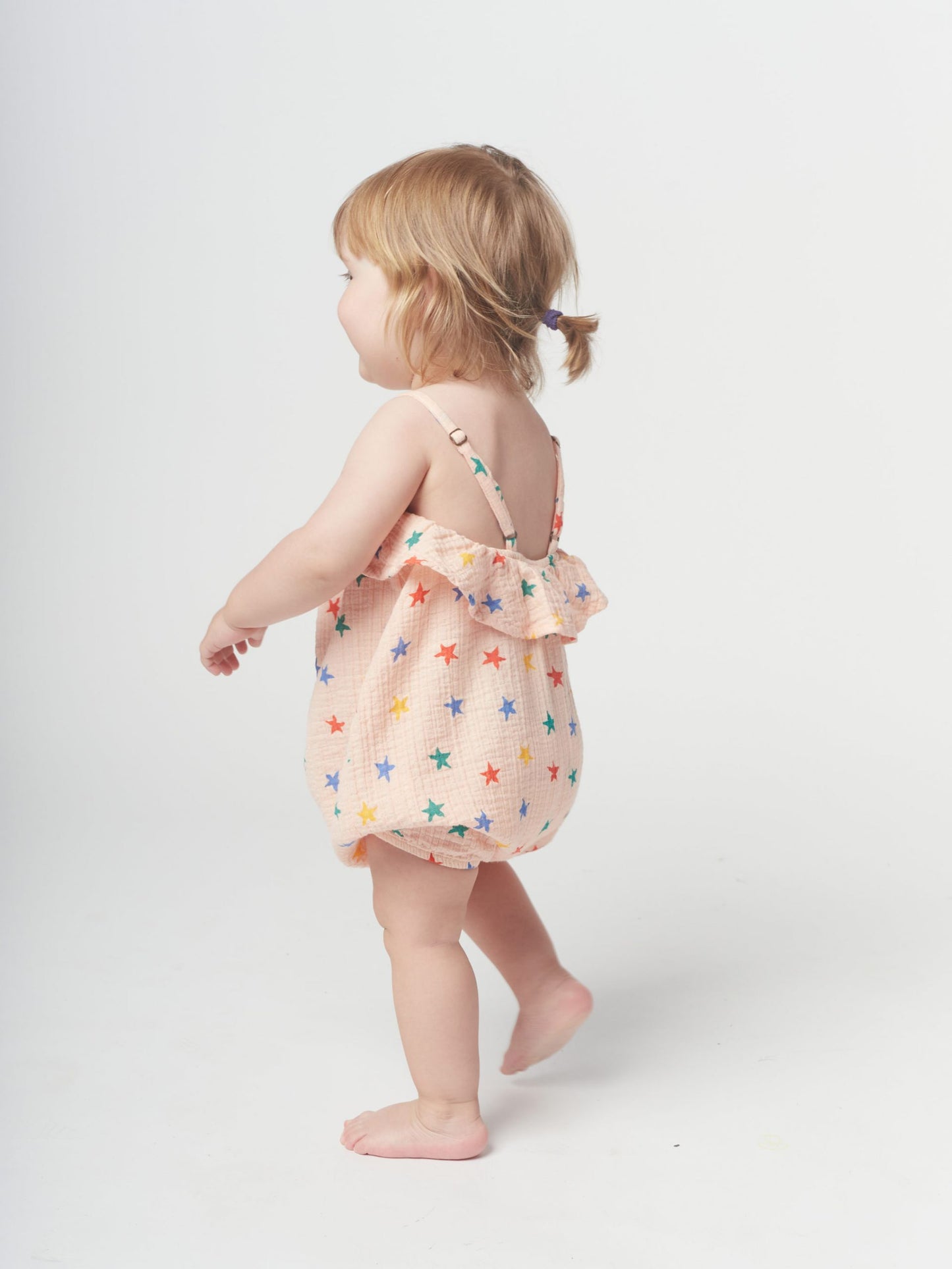 Multicolor Stars All Over Bubble Romper