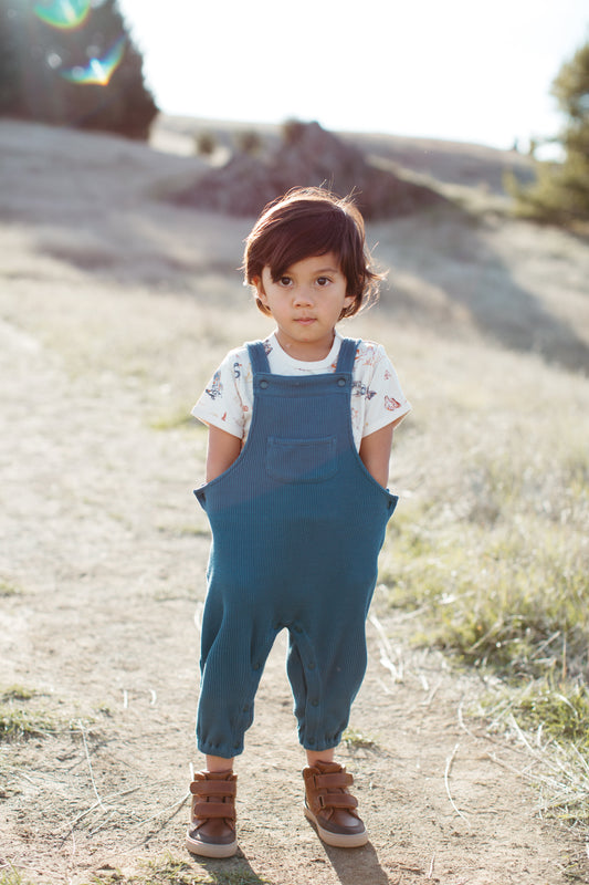 Waffle Overalls - Marine