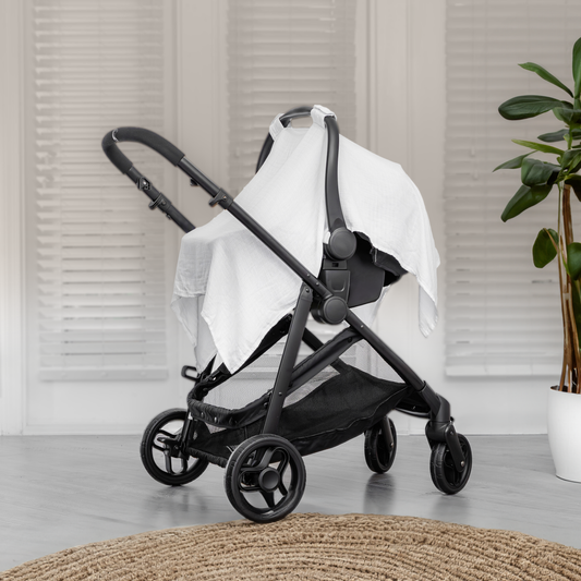 Baby Car Seat Cover in White