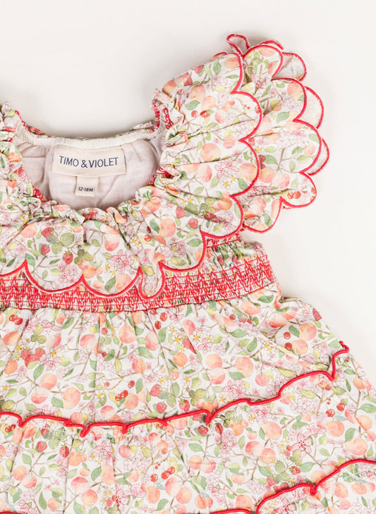 The Mimi Dress - Peach Blossom Print