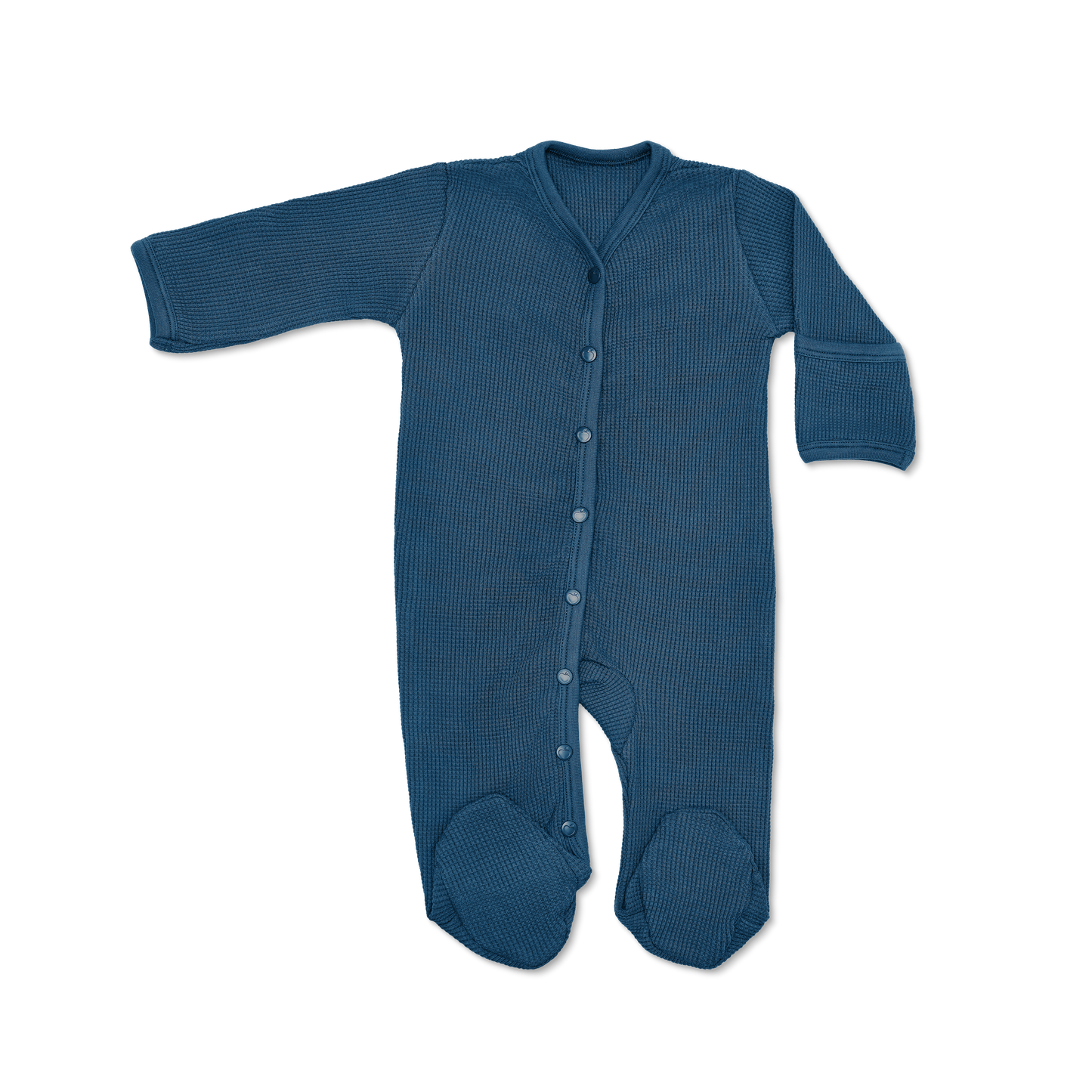 Waffle Footie - Marine