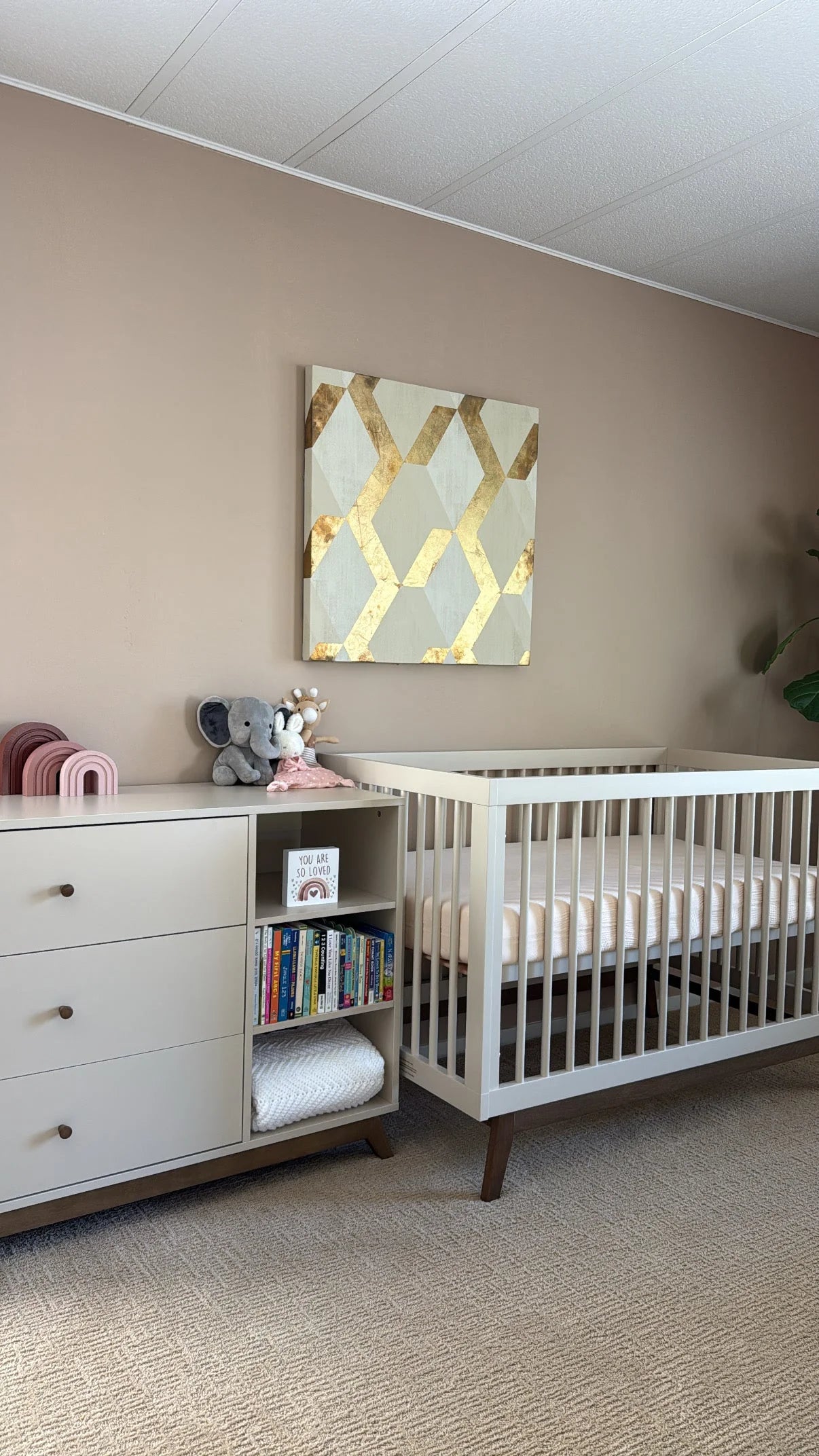 Central Park 3-drawer, Two Shelves Nursery Dresser