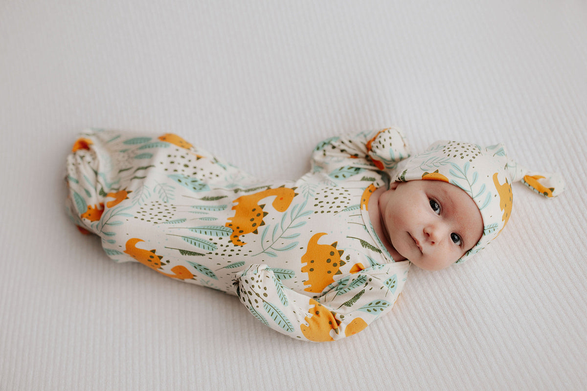 Dinosaur Newborn Knotted Hat