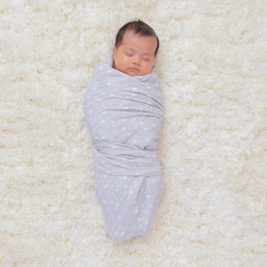 Muslin Swaddle Blankets 47” x 47” in Grey, 4 Pack