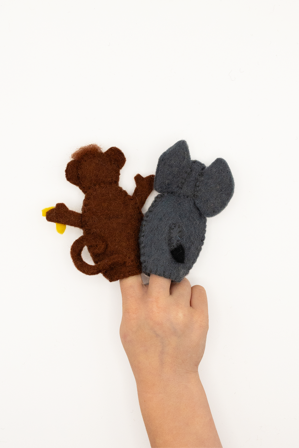 Elephant & Monkey Finger Puppet Set