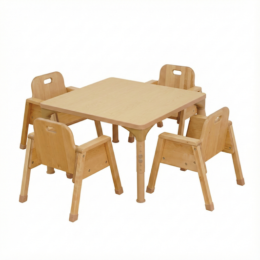 Square Adjustable Kids Table – 17" to 25" Height | Activity Table for Classrooms, Daycares & Homeschool