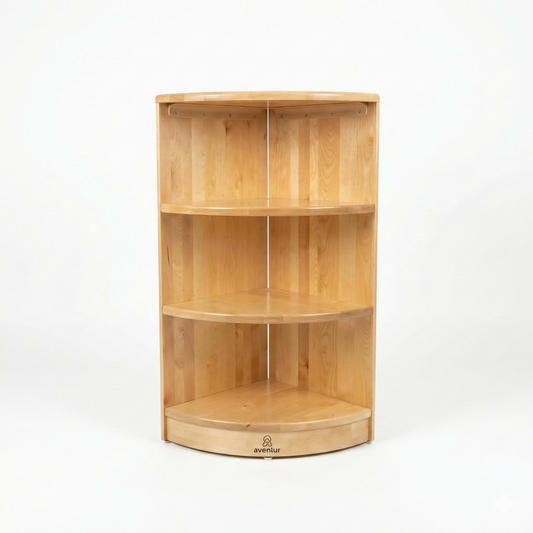 Montessori Classroom Corner Shelf - 32" Tall