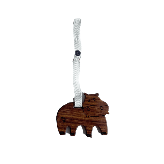 wood stroller toy | henry the hippo