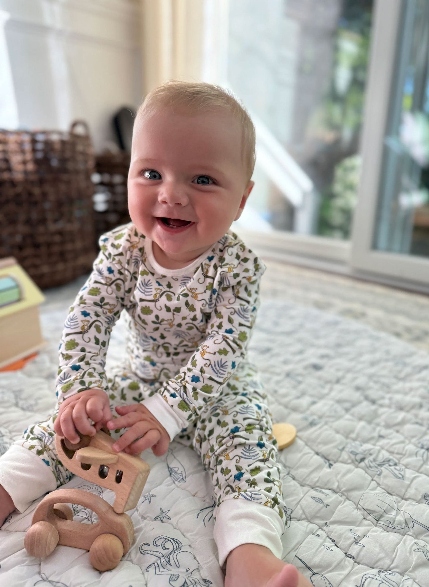 The Two Piece Pajamas - Happy Monkey