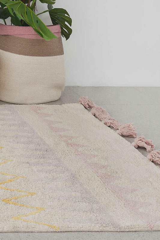 Azteca Washable Rug in Vintage Nude