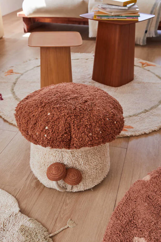 Boletus Mushroom Floor Pouf Cushion