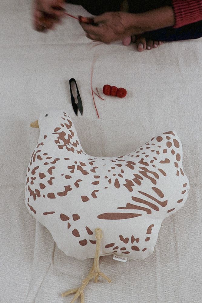 Organic Cotton Chicken Pillow