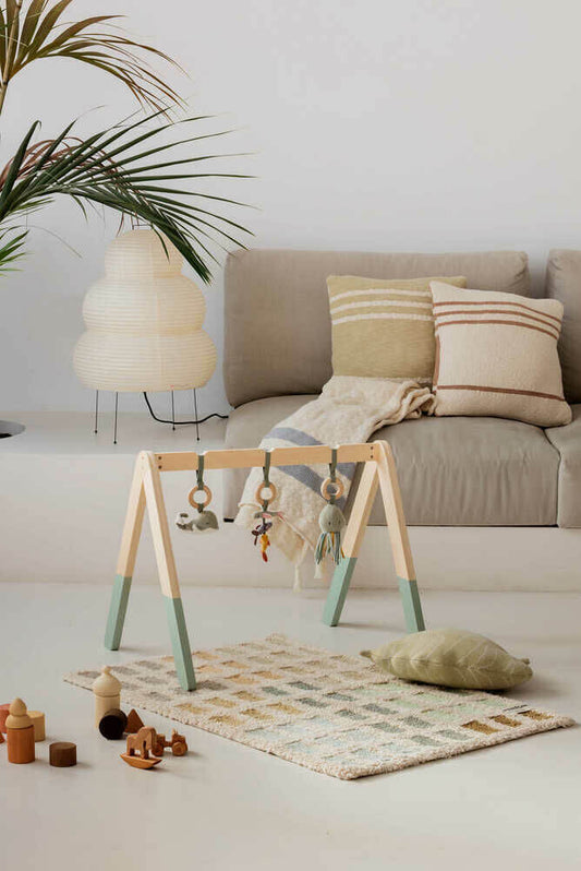 Olive Baby Leaf Throw Pillow