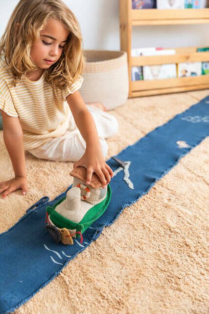 Ride & Roll Fisherman Boat Soft Toy