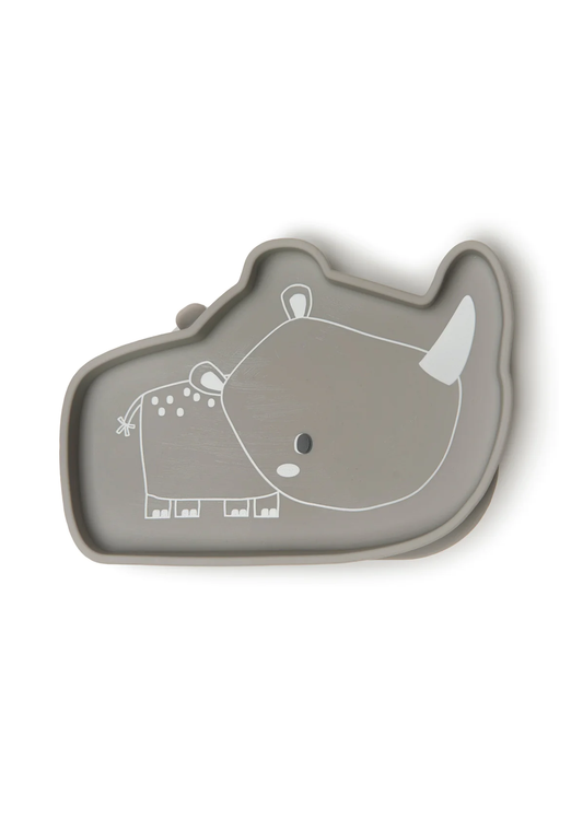Silicone Snack Plate, Rhino