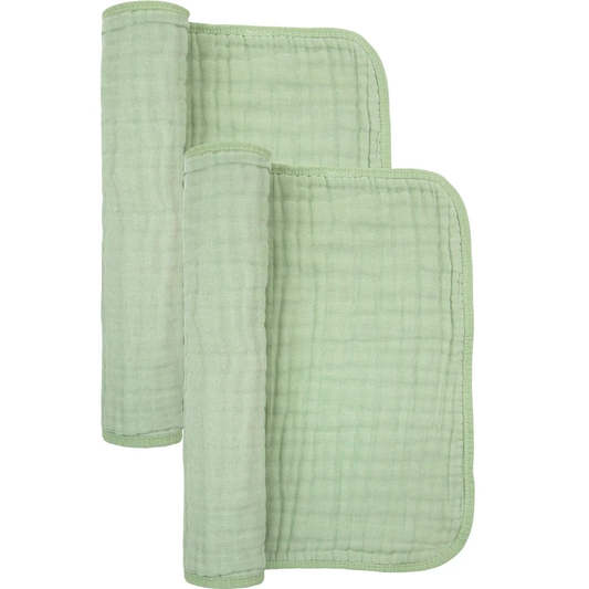 CLOUD MUSLIN™ BURP CLOTH 2 PACK, Sage