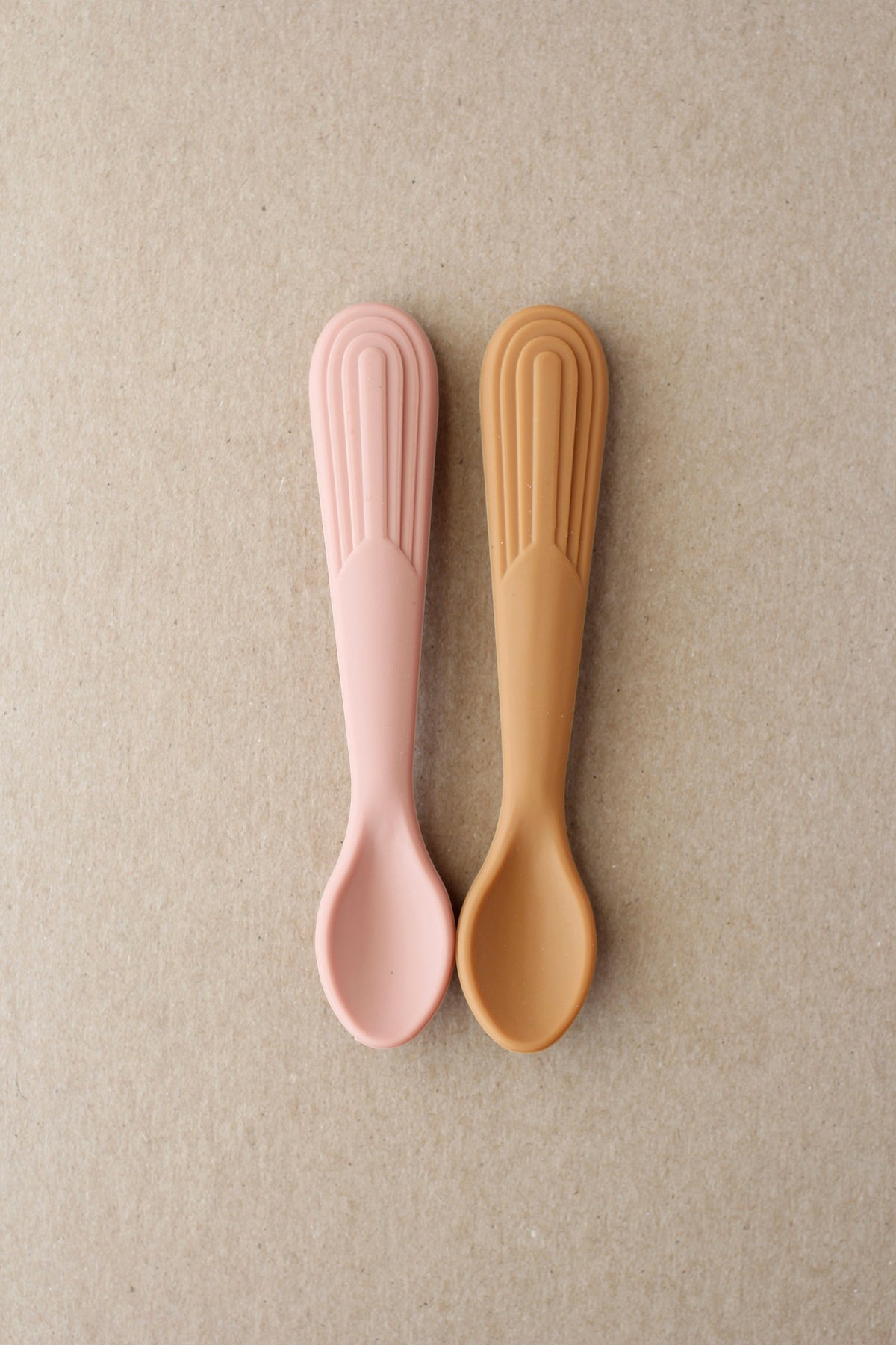 Rainbow Silicone Spoon - Cameo | Biscuit