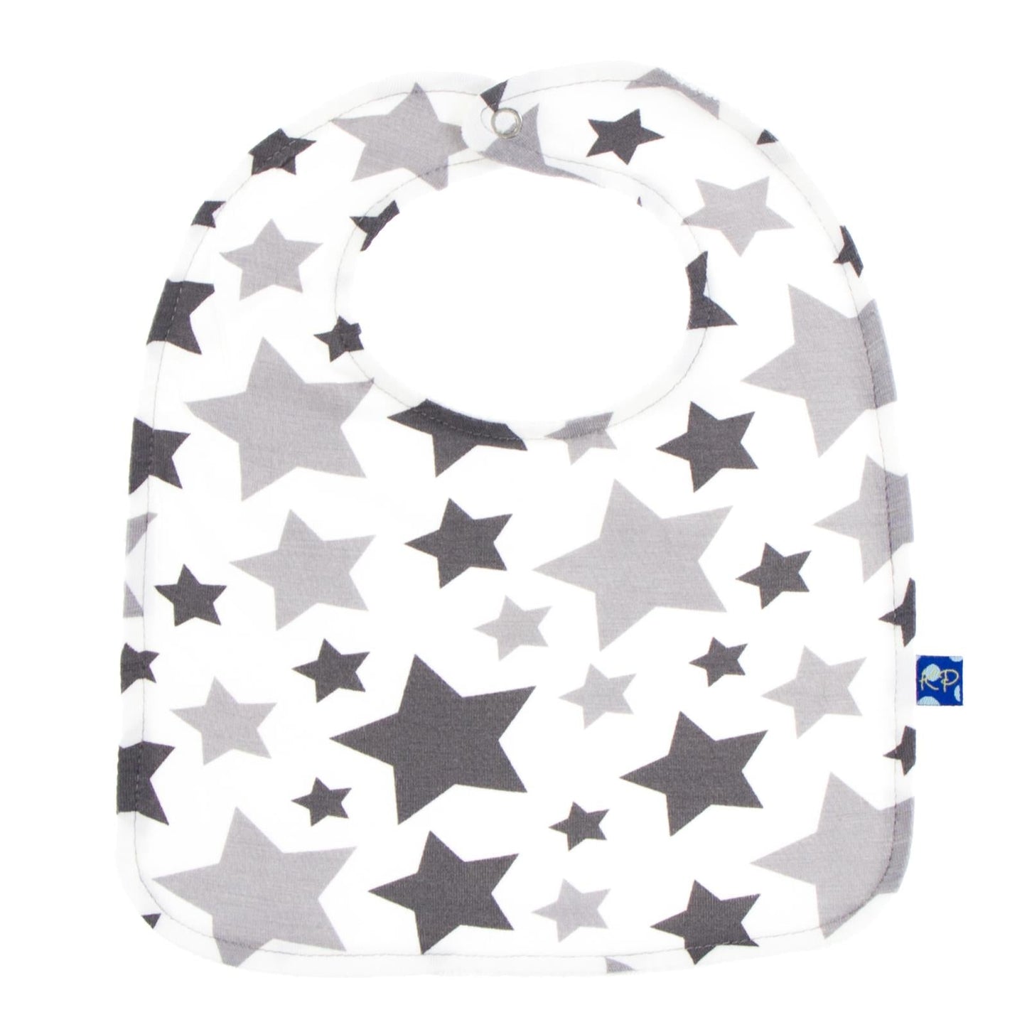 Bib Set in Feather/Rain Stars Feather & Feather Contrast Stripe