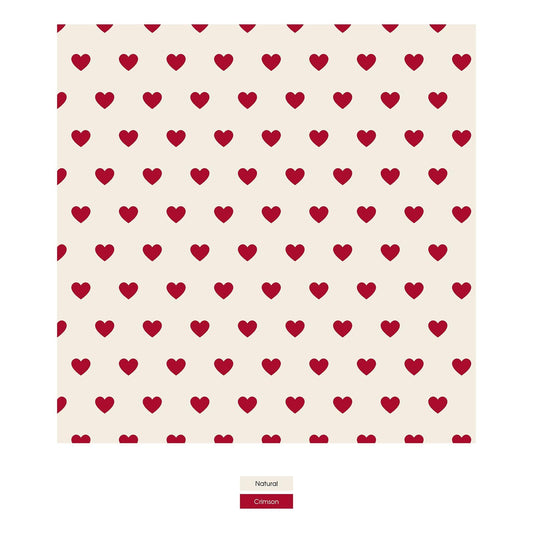 Print Long Sleeve Swing Dress in Natural Hearts