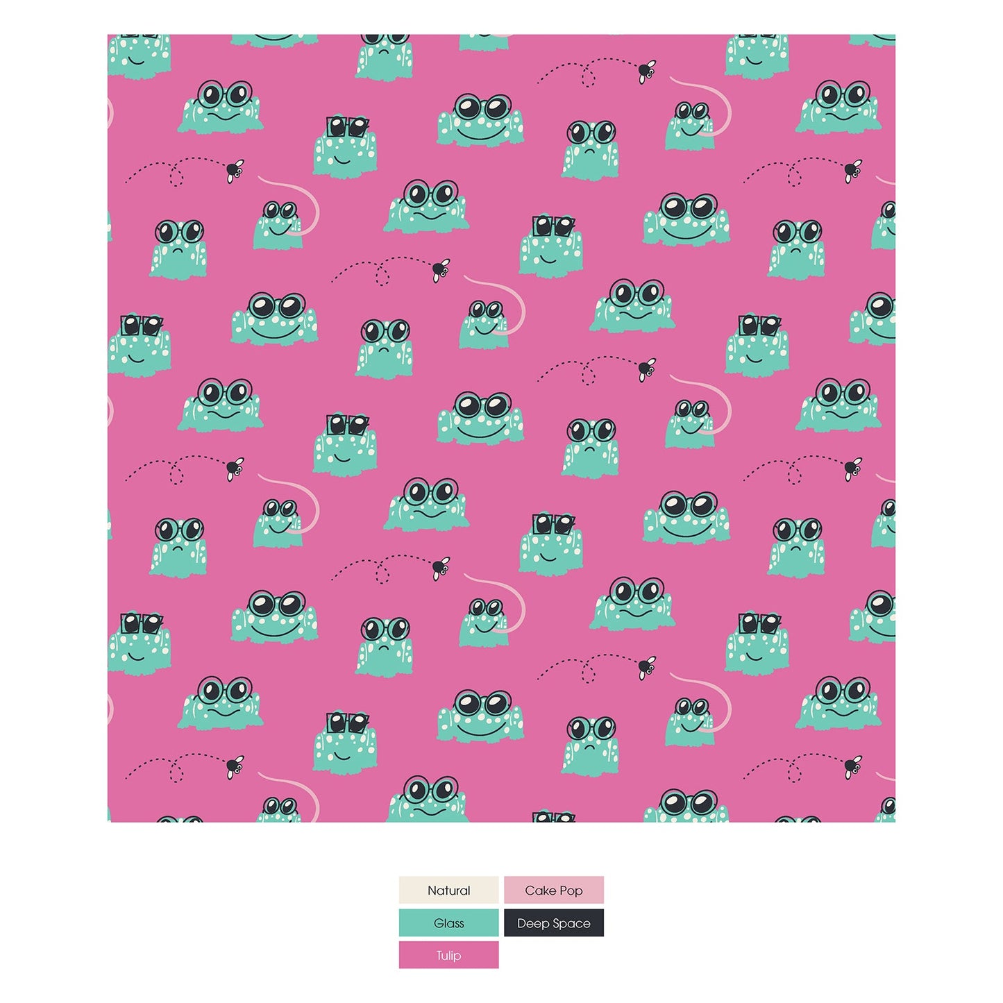 Print Coverall with 2 Way Zipper in Tulip Bespeckled Frogs