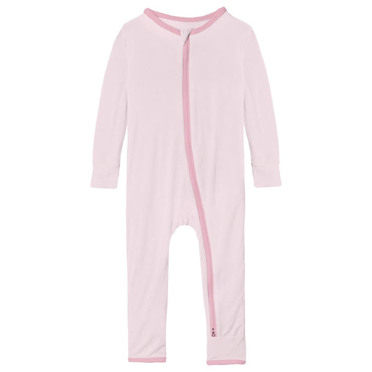 Applique Coverall with 2 Way Zipper in Shrinking Violet Dog